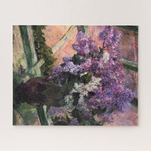 Mary Cassatt - Lilacs in einem Fenster Puzzle (Horizontal)