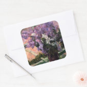 Mary Cassatt - Lilacs in einem Fenster Quadratischer Aufkleber (Umschlag)