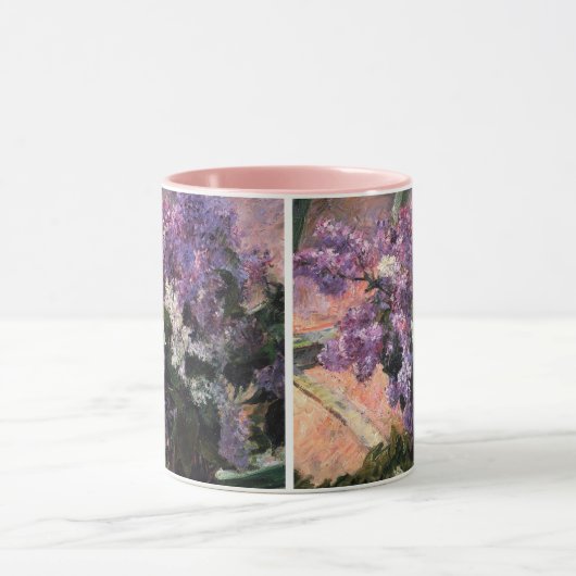 Mary Cassatt - Lilacs in einem Fenster Tasse (Zentrum)