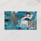 Mary Cassatt - Little Girl Blue Armchair - QR Code Visitenkarte (Vorderseite)