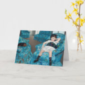 Mary Cassatt - Little Girl in a Blue Armfleisch Karte (Gelbe Blume)