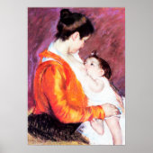 Mary Cassatt - Louise nährt ihr Kind Poster (Vorne)