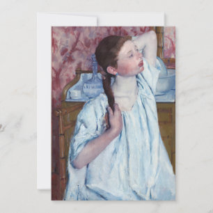 Mary Cassatt - Mädchen, die ihre Haare anordnen Dankeskarte