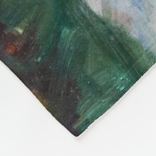 Mary Cassatt - Mädchen nähen im Garten Fleecedecke (Ecke)