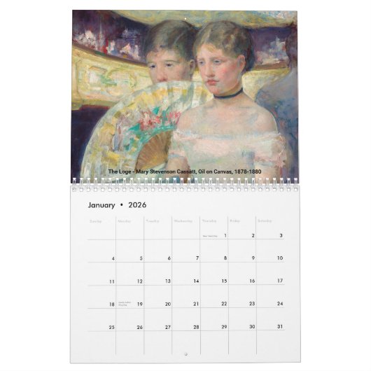 Mary Cassatt Masterpiece Selection Kalender (Jan 2026)
