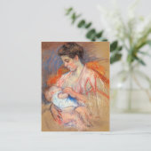 Mary Cassatt - Mutter Jeanne nährend Ihr Baby Postkarte (Stehend Vorderseite)