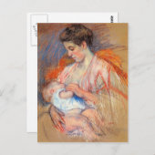 Mary Cassatt - Mutter Jeanne nährend Ihr Baby Postkarte (Vorne/Hinten)