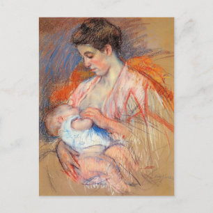 Mary Cassatt - Mutter Jeanne nährend Ihr Baby Postkarte