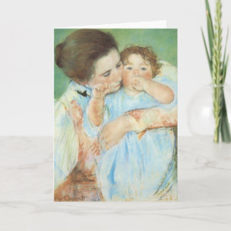 Mary Cassatt - Mutter und Kind Feiertagskarte