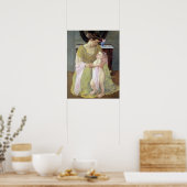 Mary Cassatt Mutter und Kind mit Rose Scarf Poster (Küche)
