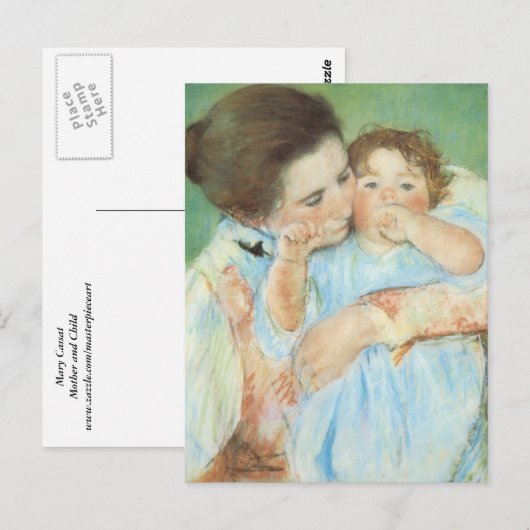 Mary Cassatt - Mutter und Kind Postkarte (Vorne/Hinten)