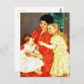 Mary Cassatt, Mutter und Sara Admiring the Baby Postkarte (Vorne/Hinten)