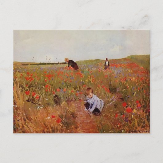 Mary Cassatt: Rote Poppione Postkarte (Vorderseite)