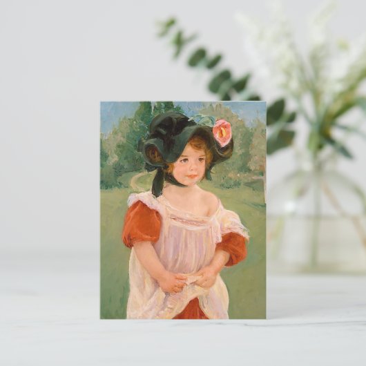 Mary Cassatt "Spring: Margot Standing in a Garden" Postkarte (Stehend Vorderseite)