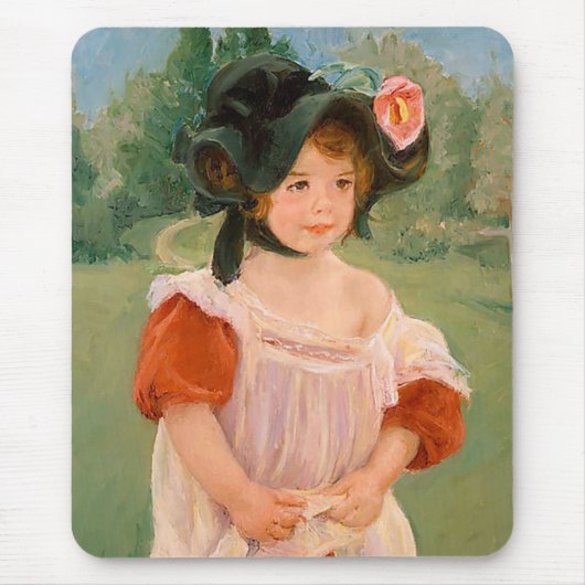 Mary Cassatt "Spring: Margot Stehend in einem Gart Mousepad (Vorne)