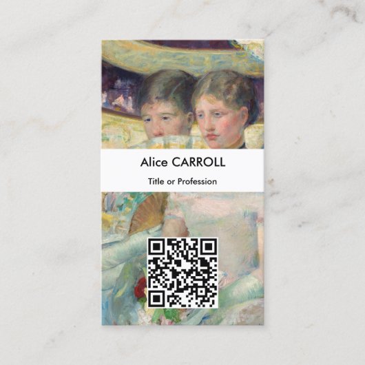 Mary Cassatt - The Loge - QR-Code Visitenkarte (Vorderseite)
