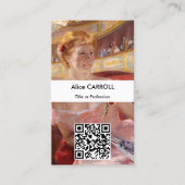 Mary Cassatt - Women Pearl Necklace Loge - QR Code Visitenkarte (Vorderseite)
