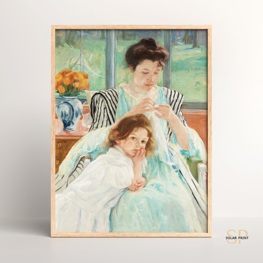 Mary Cassatt Young Mother Nähkunst Poster