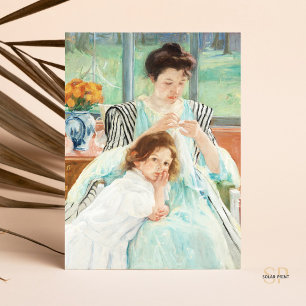 Mary Cassatt Young Mother Nähkunst Postkarte