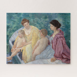Mary Cassatt - Zwei Mütter mit Kindern in einem Bo Puzzle