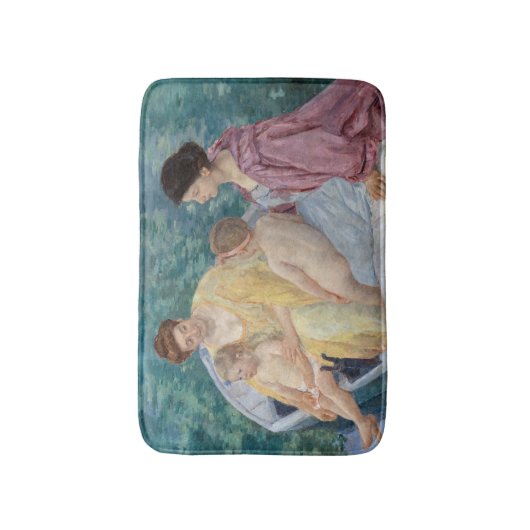 Mary Cassatt - Zwei Mütter und Kinder in einem Boo Badematte (Vorderseite Vertikal)