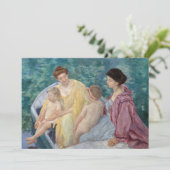Mary Cassatt - Zwei Mütter und Kinder in einem Boo Einladung (Stehend Vorderseite)