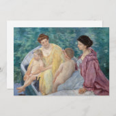 Mary Cassatt - Zwei Mütter und Kinder in einem Boo Einladung (Vorne/Hinten)