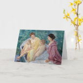 Mary Cassatt - Zwei Mütter und Kinder in einem Boo Karte (Gelbe Blume)