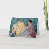 Mary Cassatt - Zwei Mütter und Kinder in einem Boo Karte (Vorderseite)