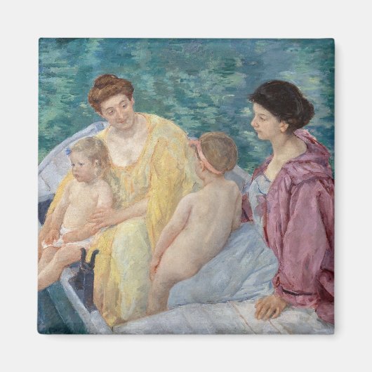 Mary Cassatt - Zwei Mütter und Kinder in einem Boo Magnet (Vorne)
