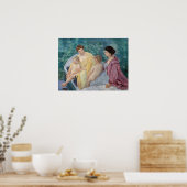 Mary Cassatt - Zwei Mütter und Kinder in einem Boo Poster (Küche)