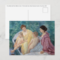 Mary Cassatt - Zwei Mütter und Kinder in einem Boo