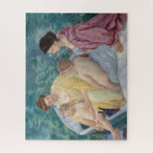 Mary Cassatt - Zwei Mütter und Kinder in einem Boo Puzzle (Vertikal)