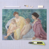 Mary Cassatt - Zwei Mütter und Kinder in einem Boo Seidenpapier (Handwerk)