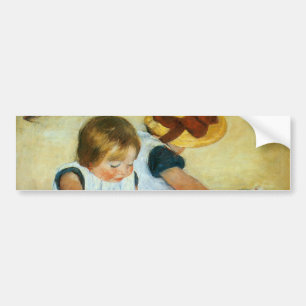 Mary Cassatts Children on the Beach (1884) Autoaufkleber