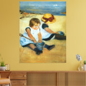 Mary Cassatts Children on the Beach (1884) Leinwanddruck (Insitu (Wohnzimmer))