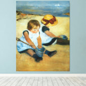 Mary Cassatts Children on the Beach (1884) Leinwanddruck (Insitu (Holzboden))