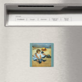 Mary Cassatts Children on the Beach (1884) Magnet (In Situ (Geschirrspüler))