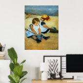 Mary Cassatts Children on the Beach (1884) Poster (Heimbüro)