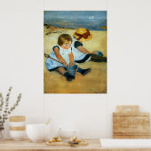 Mary Cassatts Children on the Beach (1884) Poster (Küche)