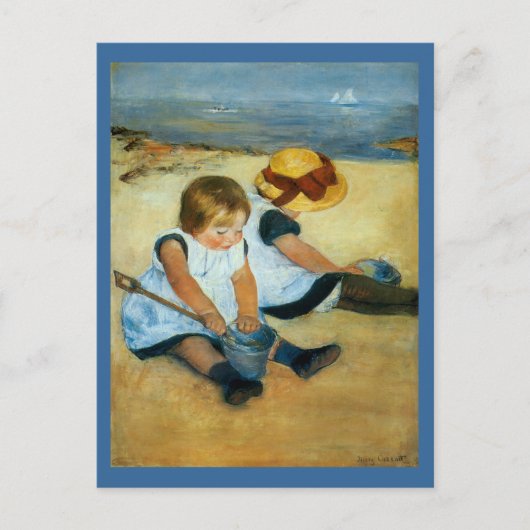 Mary Cassatts Children on the Beach (1884) Postkarte (Vorderseite)