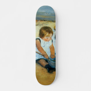 Mary Cassatts Children on the Beach (1884) Skateboard