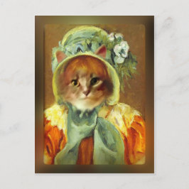 Mary Cassatts Katze in Bonnet Postkarte
