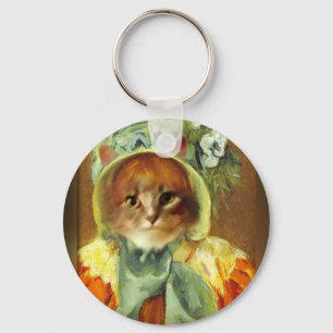 Mary Cassatts Katze in Bonnet Schlüsselanhänger