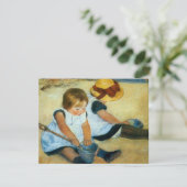 Mary Cassatts Kinder auf dem Strand (1884) Einladung (Stehend Vorderseite)