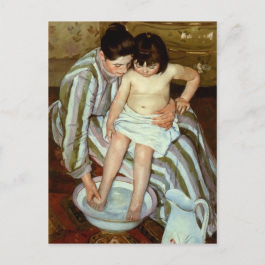 Mary Cassatts Kinderbad (ca. 1892) Postkarte (Vorderseite)