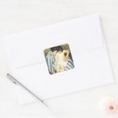 Mary Cassatts Kinderbad Vintage-Impressionismus Quadratischer Aufkleber (Umschlag)
