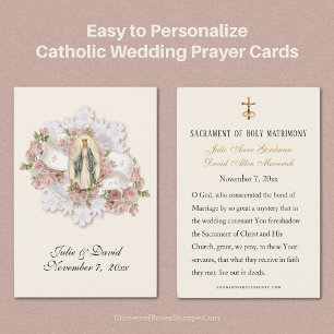 Mary Catholic Gastgeschenk Hochzeit Card gesegnet