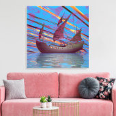 Mary Celeste Stretched Canvas Print Leinwanddruck (Insitu (Wohnzimmer))