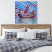 Mary Celeste Stretched Canvas Print Leinwanddruck (Insitu (Schlafzimmer))